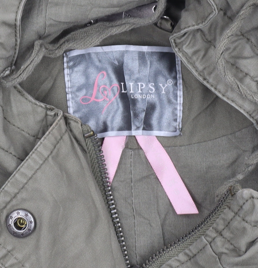 Lipsy Women's Green Parka, Hooded Casual Jacket