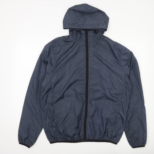 Size? Essentials Men's Blue Windbreaker Jacket L