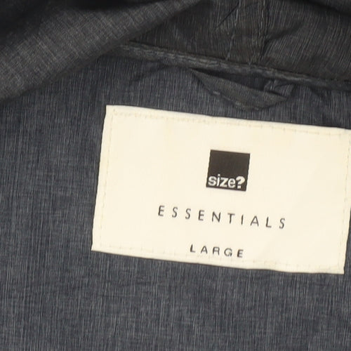 Size? Essentials Men's Blue Windbreaker Jacket L