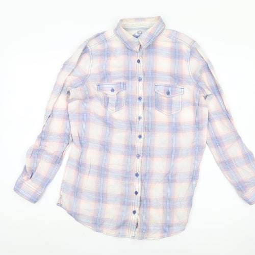 Marks and Spencer Women's Multicoloured Plaid Shirt, Size 10