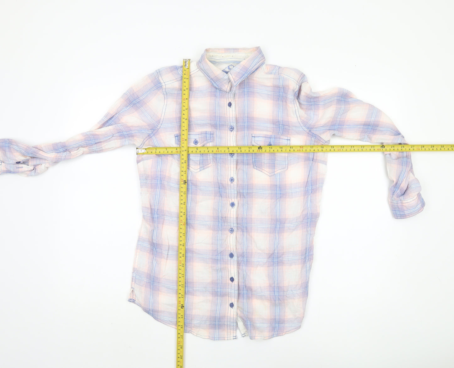 Marks and Spencer Women's Multicoloured Plaid Shirt, Size 10