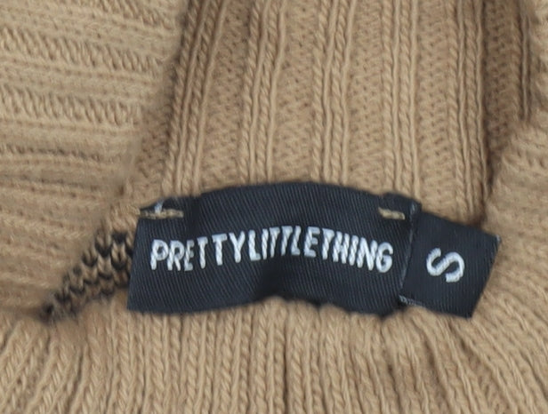 PrettyLittleThing Women's Brown Animal Print Pullover Jumper S