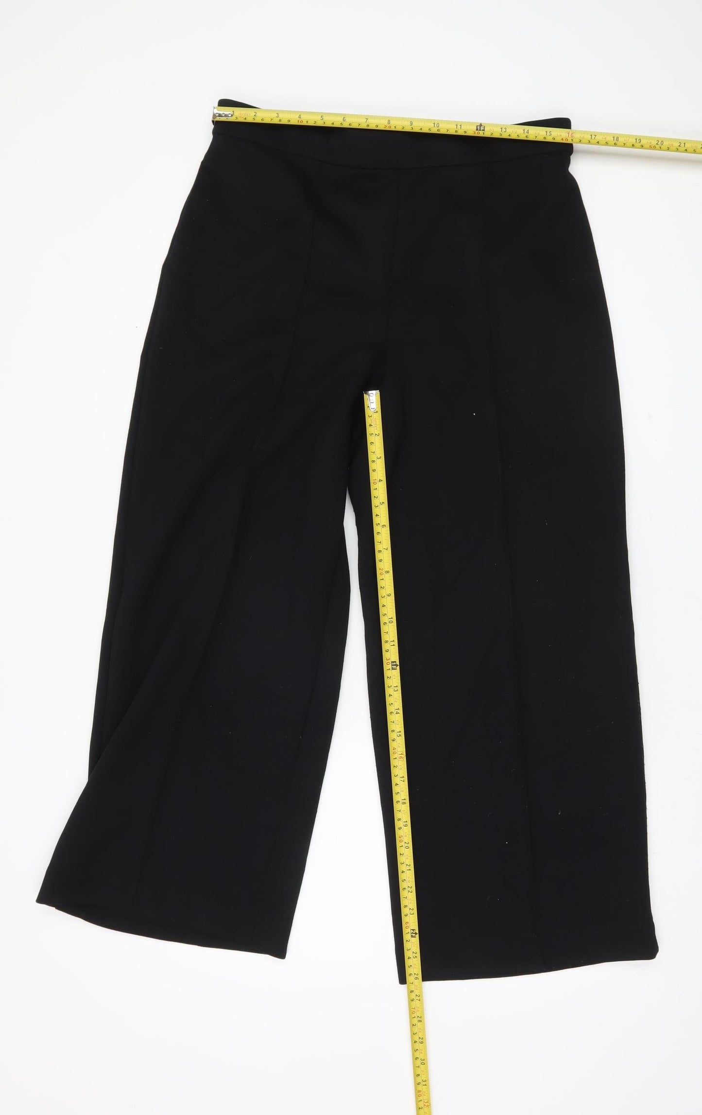 Marks and Spencer Women's Black Wide-Leg Trousers