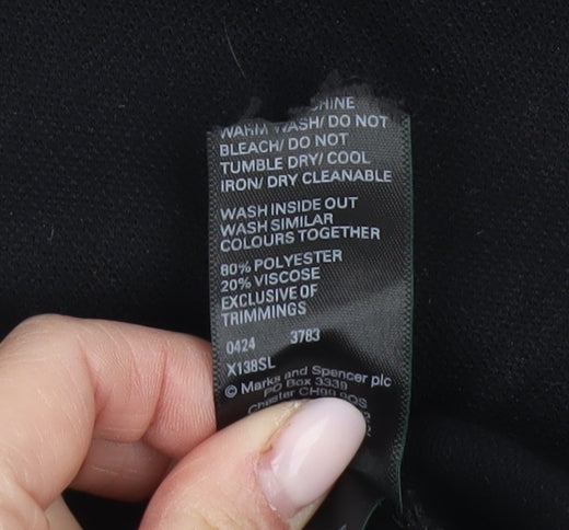 Marks and Spencer Women's Black Wide-Leg Trousers