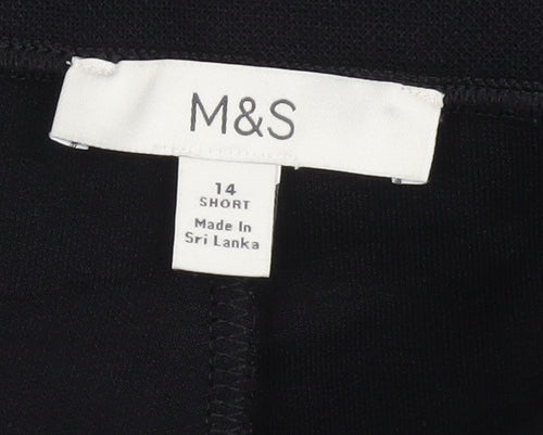 Marks and Spencer Women's Black Wide-Leg Trousers