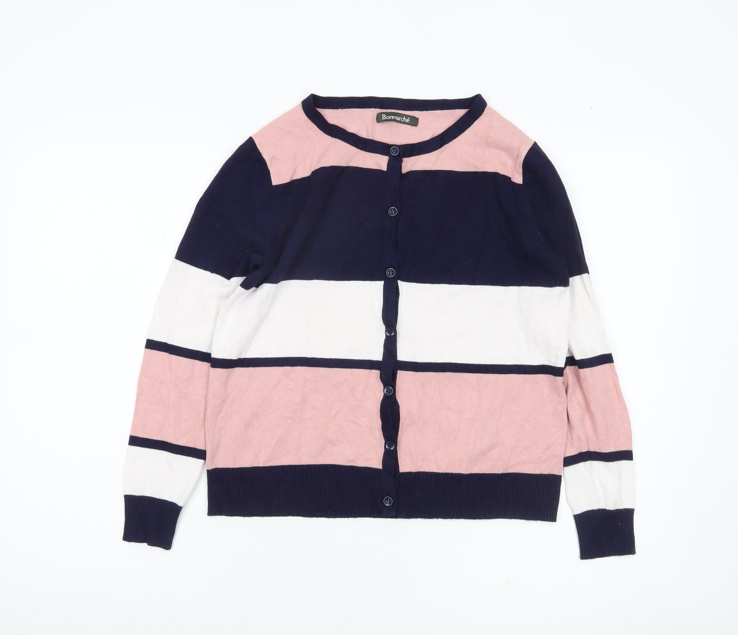 Bonmarché Women's Multicoloured Striped Cardigan S