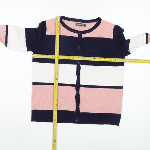 Bonmarché Women's Multicoloured Striped Cardigan S