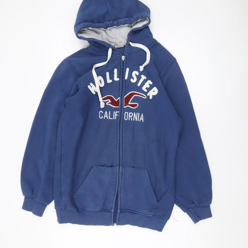 Hollister Men's 2XL Blue Full Zip Hoodie