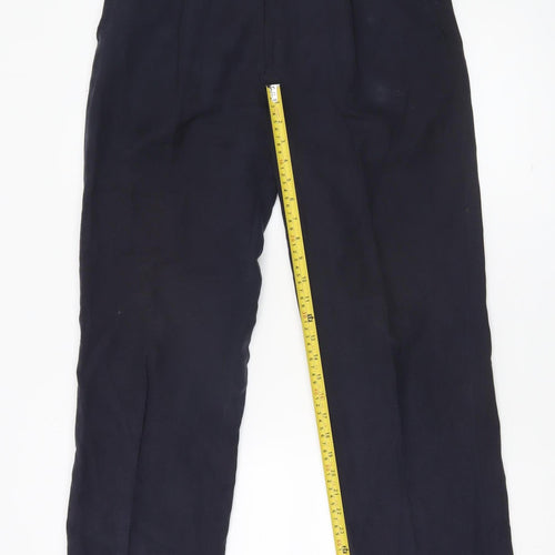Ultimo Men's Blue Trousers 32S Straight Leg
