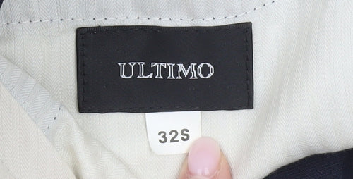 Ultimo Men's Blue Trousers 32S Straight Leg