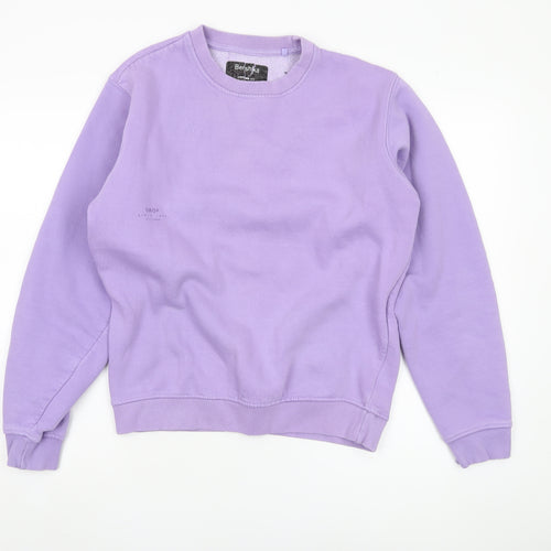 Bershka Women's Purple Pullover Sweatshirt Size 6