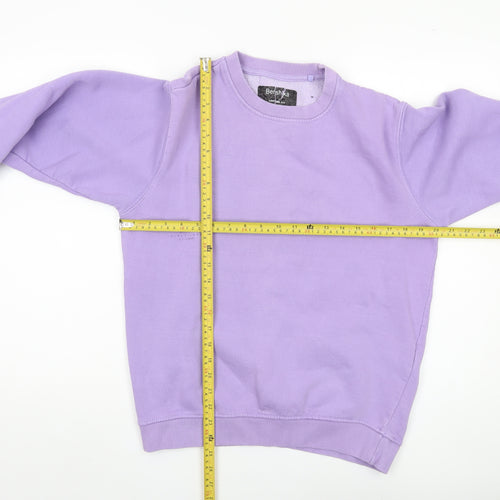 Bershka Women's Purple Pullover Sweatshirt Size 6