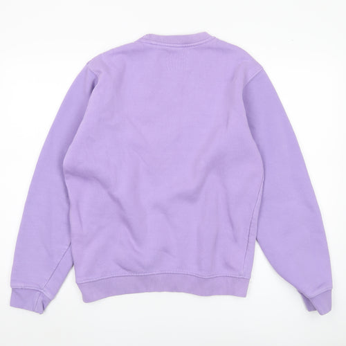 Bershka Women's Purple Pullover Sweatshirt Size 6