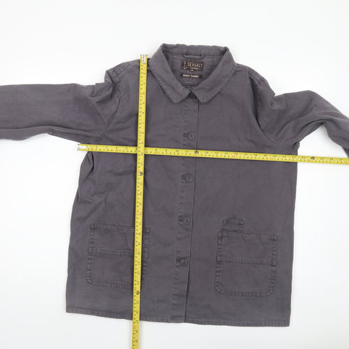 Seasalt Women's Grey Cotton Jacket, Size 16, Casual Style