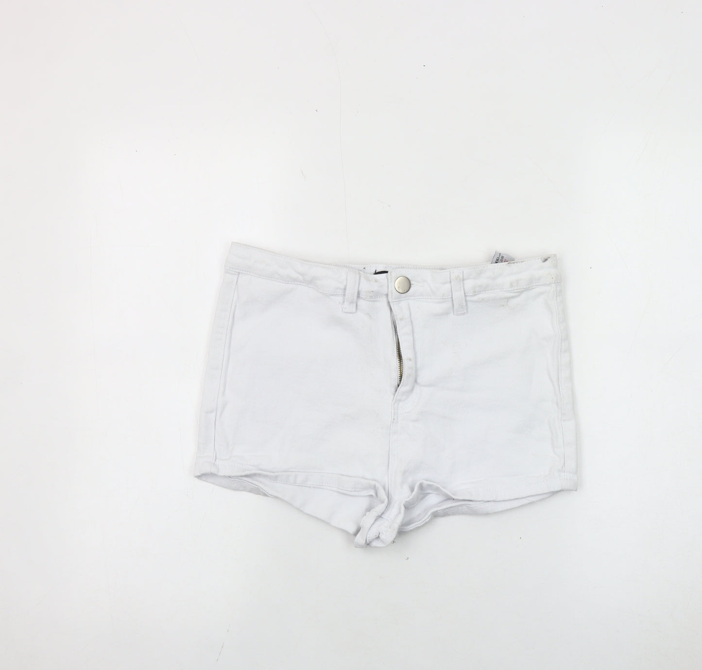 boohoo Women's White Denim Shorts Size 12