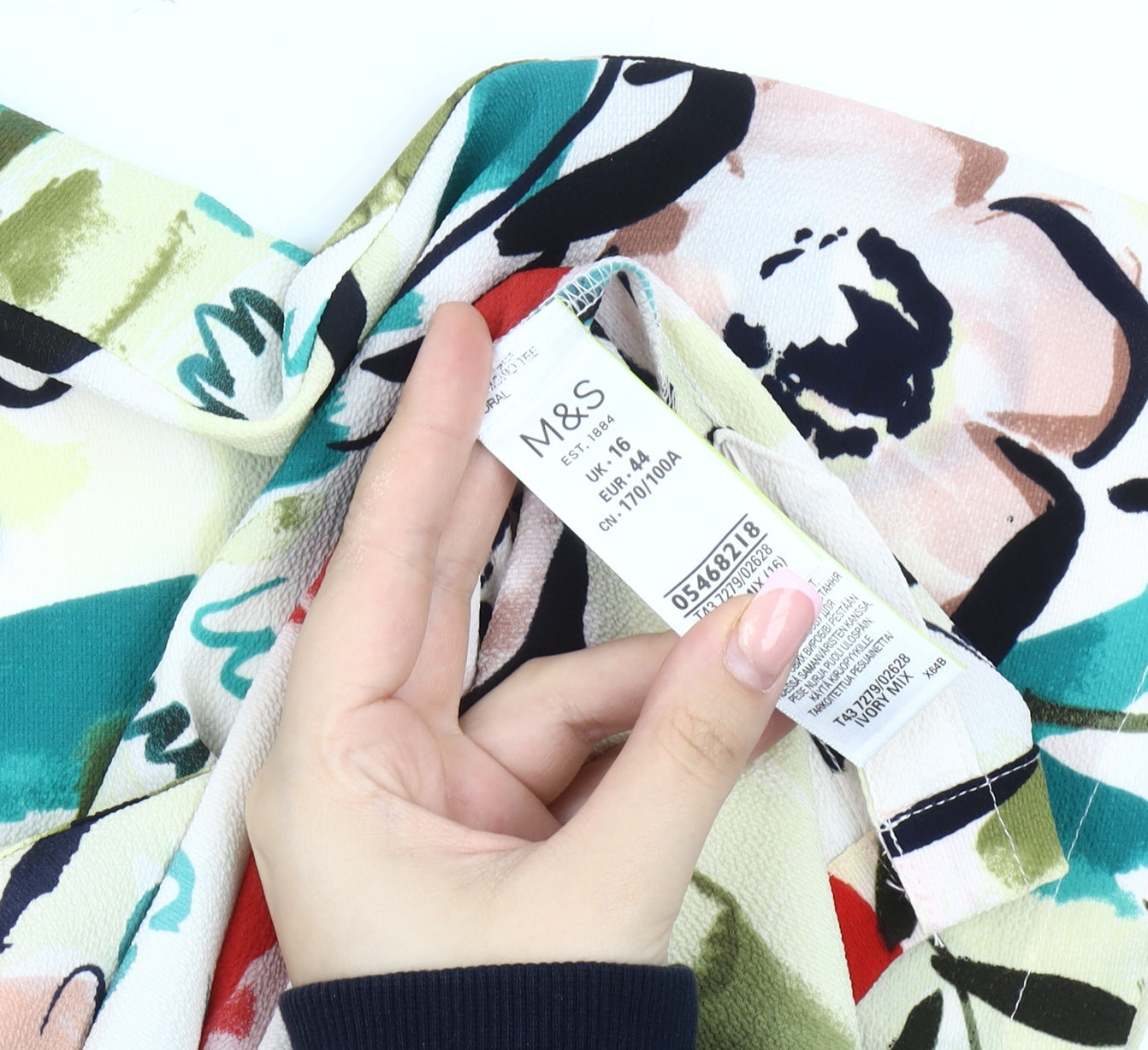 Marks and Spencer Women's Multicoloured Floral Top UK 16