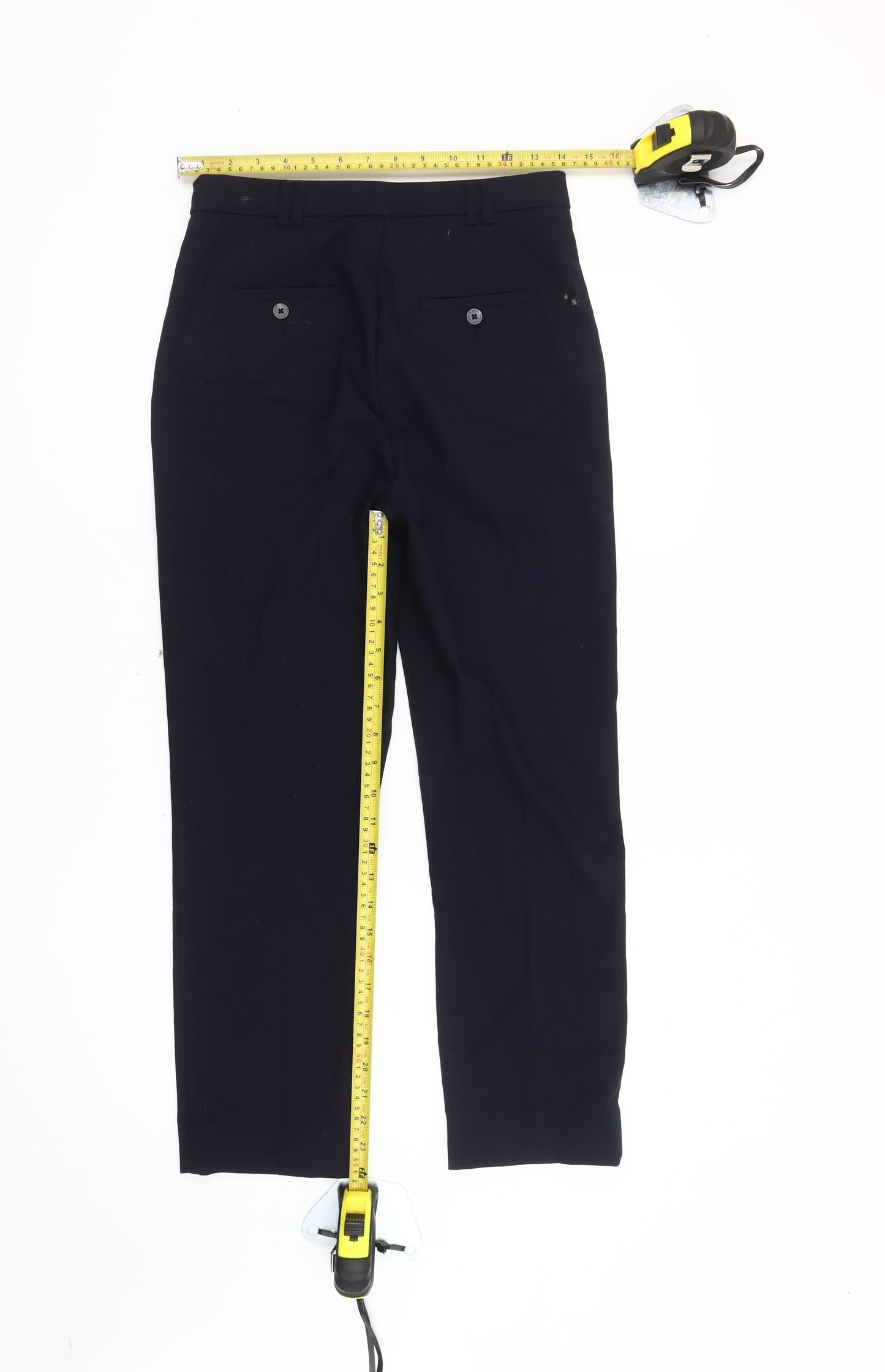 Next Women's Blue Trousers - UK 6R - Casual Workwear