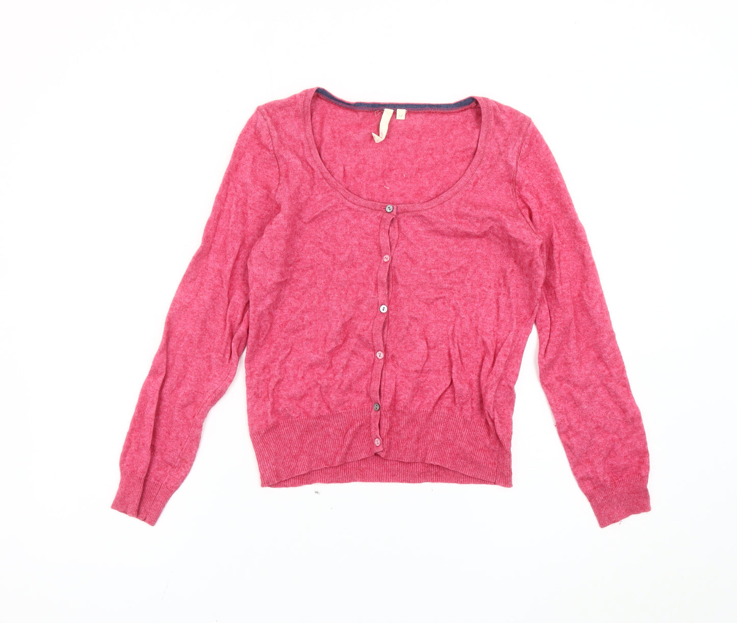 White Stuff Women's Pink Cardigan Scoop Neck Size 12