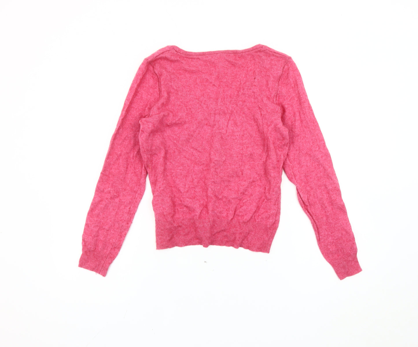 White Stuff Women's Pink Cardigan Scoop Neck Size 12