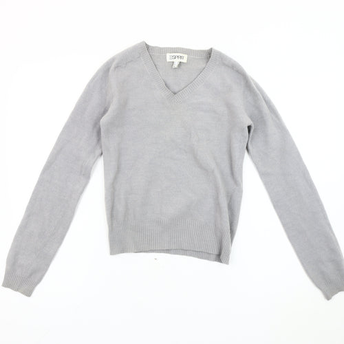 Esprit Women Grey V-Neck Pullover Jumper - M