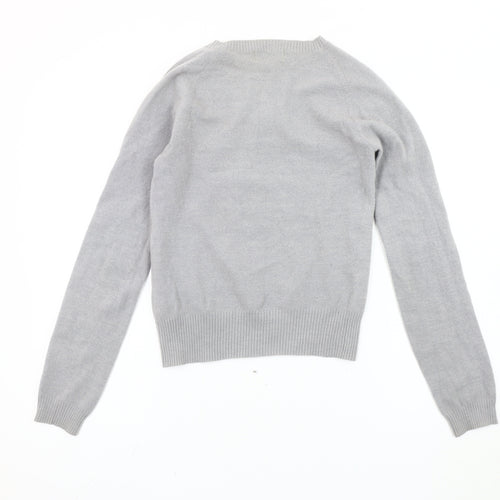 Esprit Women Grey V-Neck Pullover Jumper - M
