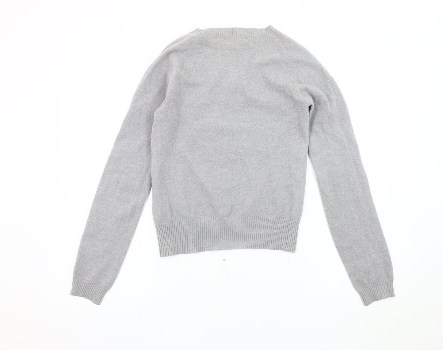 Esprit Women Grey V-Neck Pullover Jumper - M
