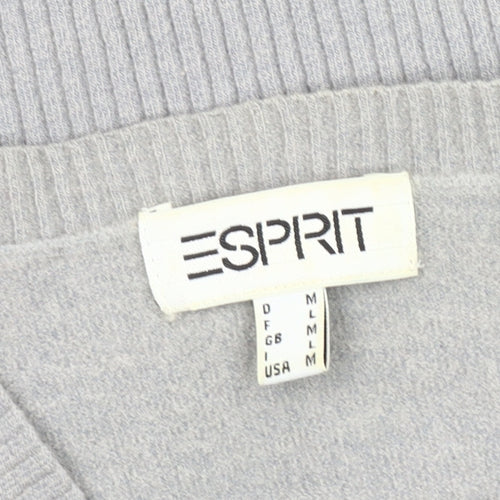 Esprit Women Grey V-Neck Pullover Jumper - M