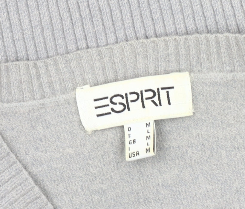 Esprit Women Grey V-Neck Pullover Jumper - M