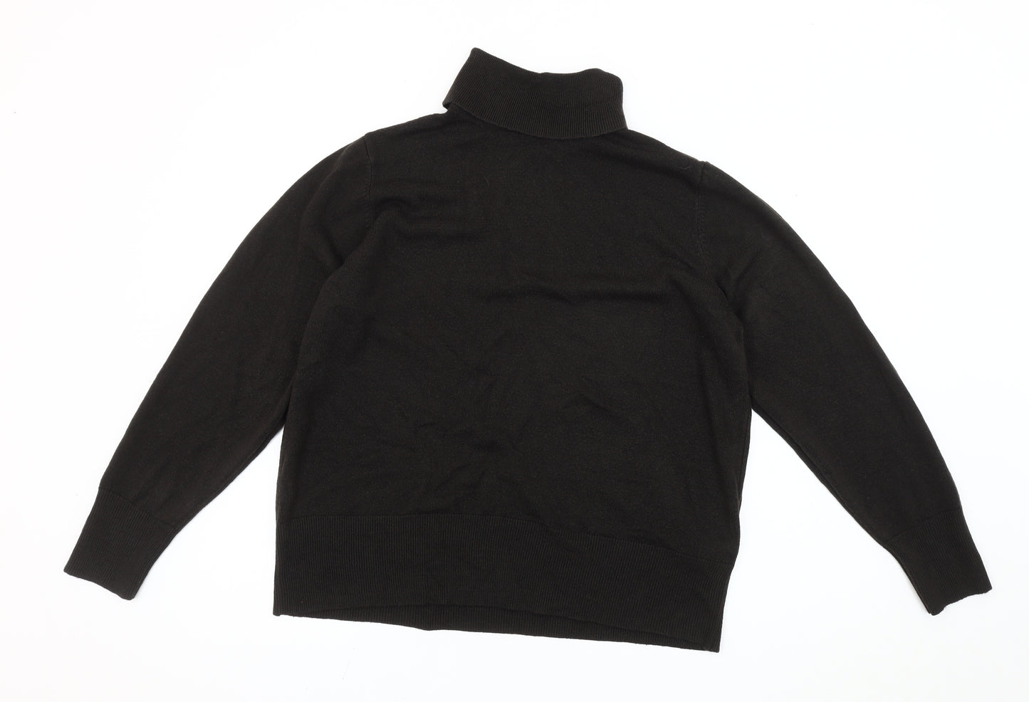 Marks and Spencer Women's Black Roll Neck Jumper Size 18