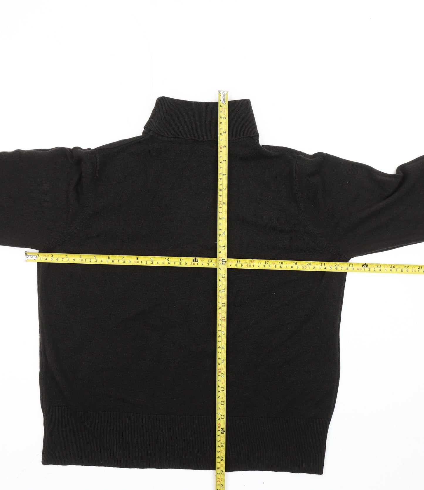 Marks and Spencer Women's Black Roll Neck Jumper Size 18