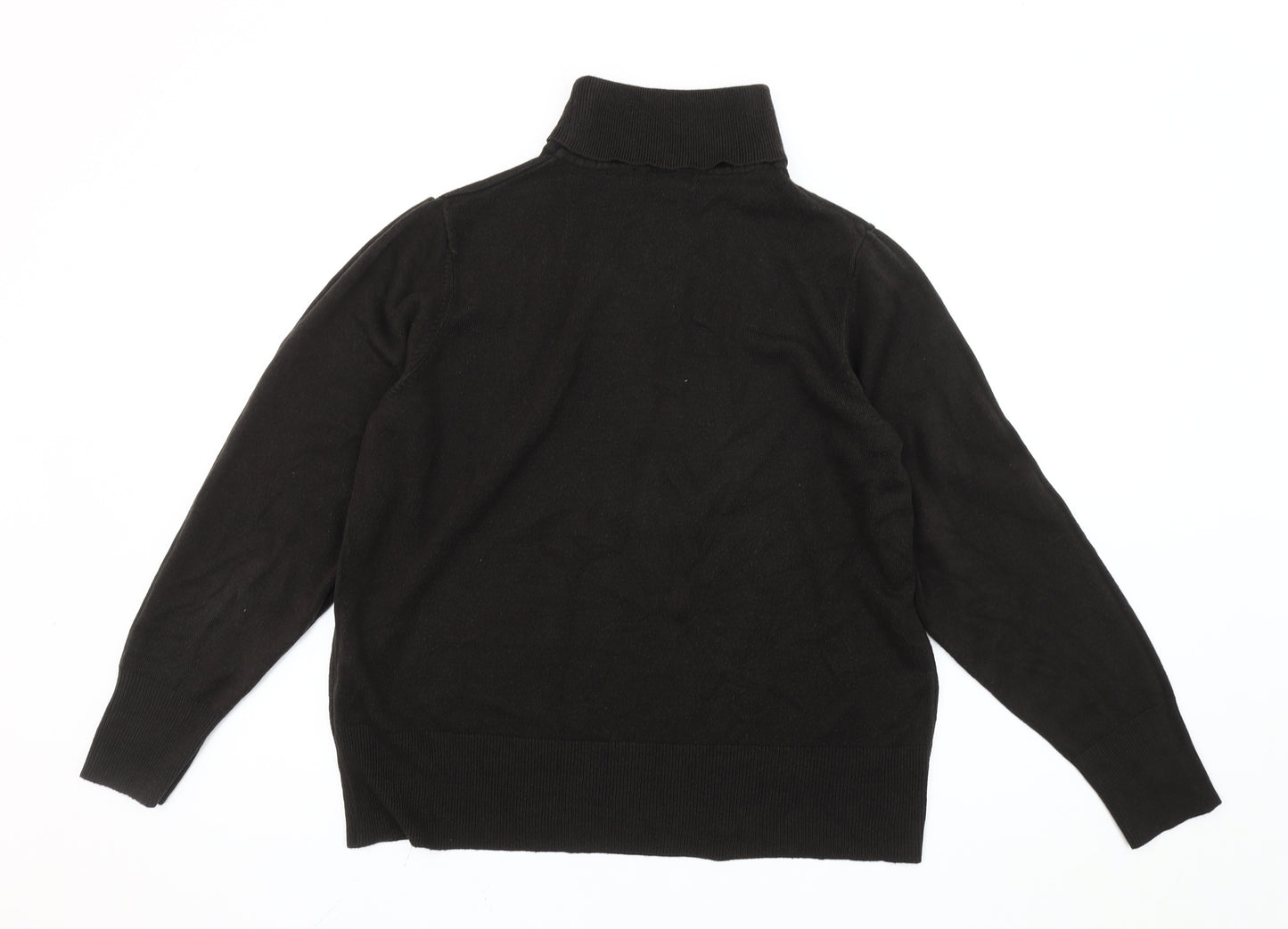 Marks and Spencer Women's Black Roll Neck Jumper Size 18