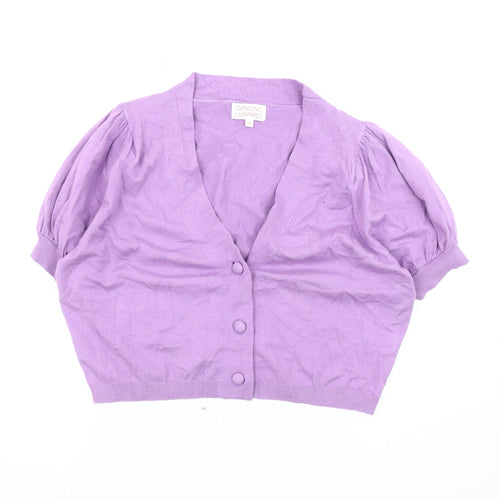 Dancing Leopard Women's Purple Cardigan - Size 14