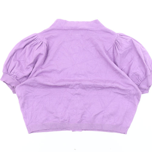 Dancing Leopard Women's Purple Cardigan - Size 14
