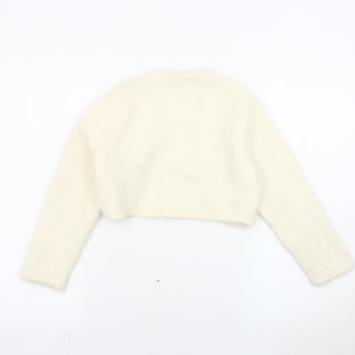 Monsoon Women Ivory Shrug Cardigan Size 8 Angora Knit