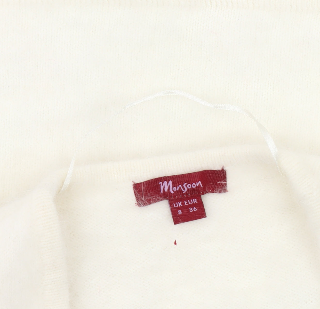 Monsoon Women Ivory Shrug Cardigan Size 8 Angora Knit