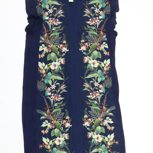 Oasis Women's Multicoloured Floral Shift Dress, Size 10