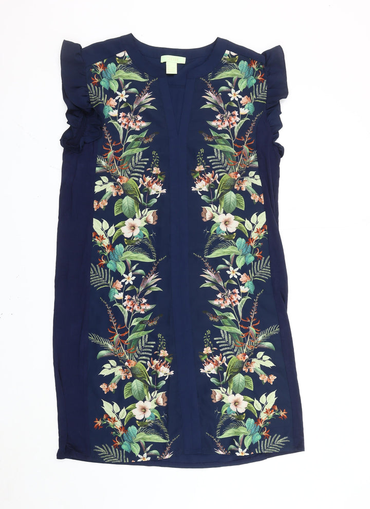 Oasis Women's Multicoloured Floral Shift Dress, Size 10