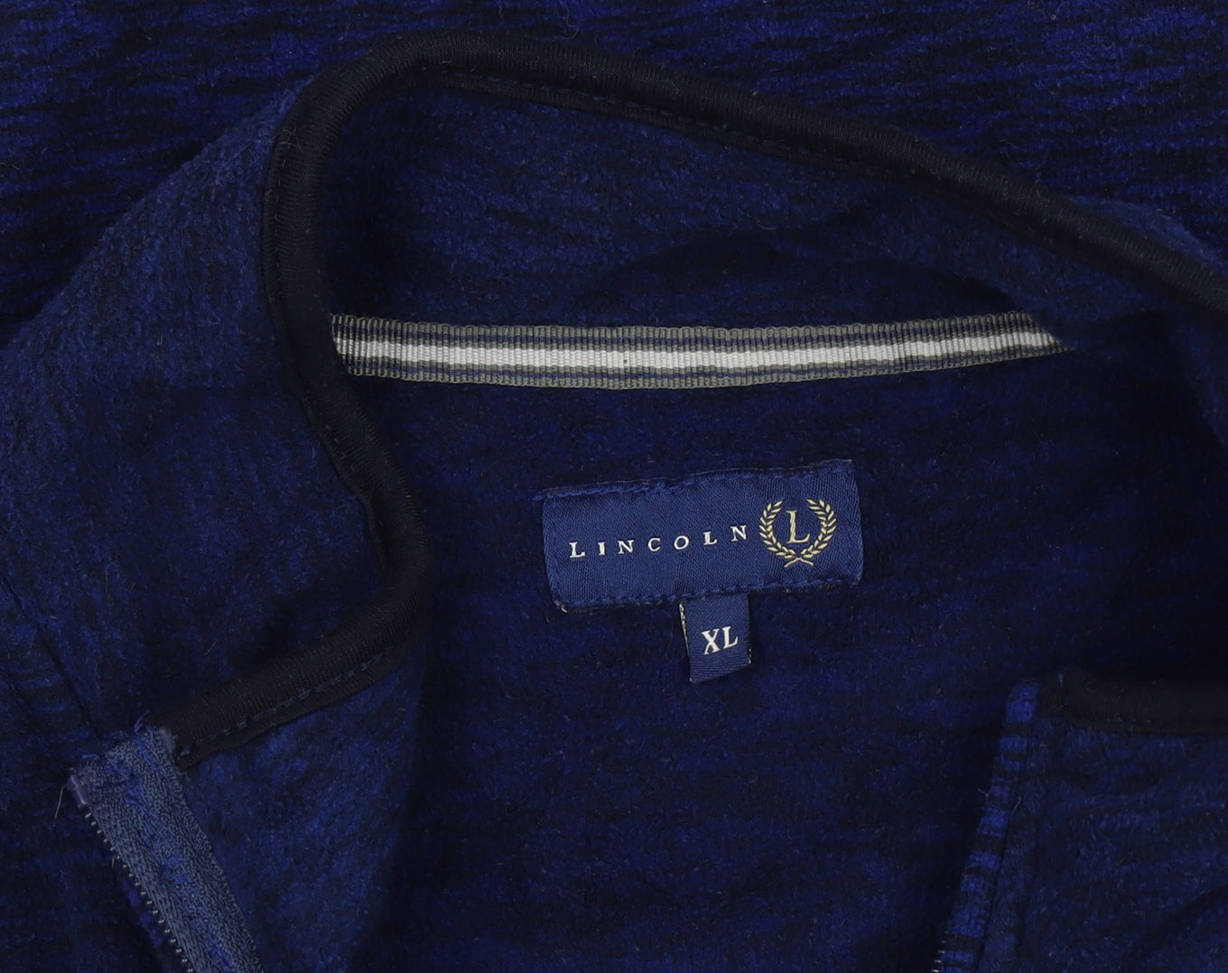 Lincoln Men's Blue Basic Jacket XL - Fleece, Full Zip