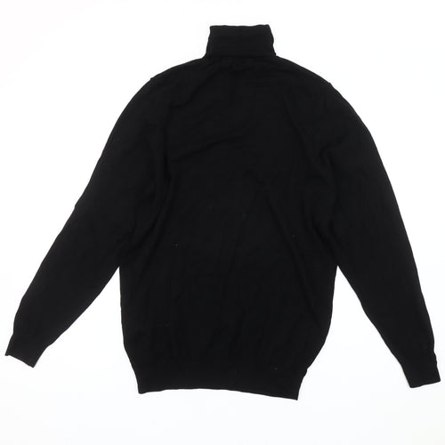 Zara Women's Black Roll Neck Pullover Jumper Size 12