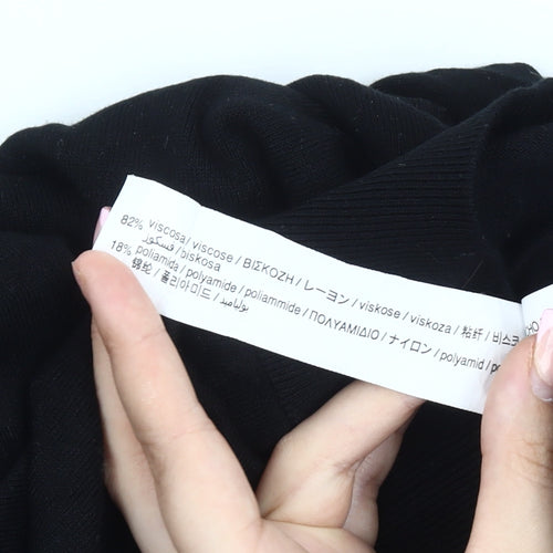 Zara Women's Black Roll Neck Pullover Jumper Size 12