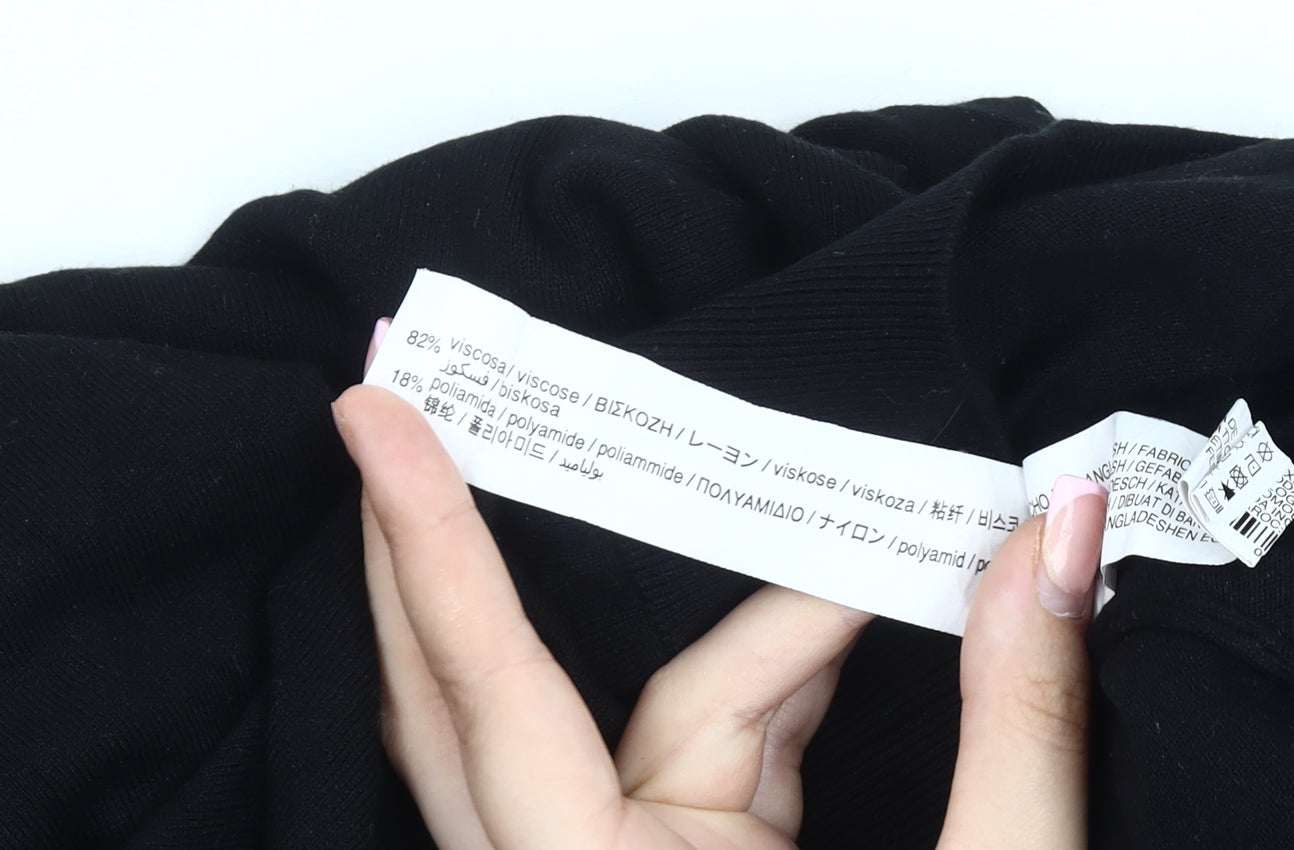 Zara Women's Black Roll Neck Pullover Jumper Size 12