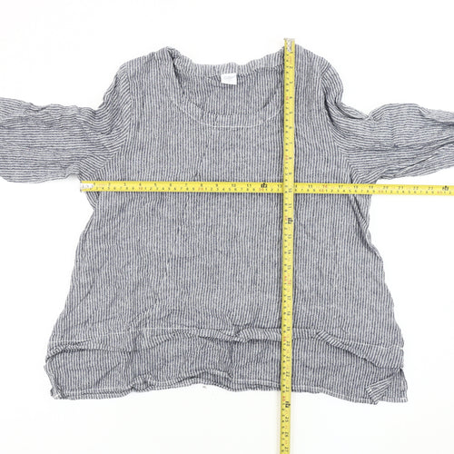 Cotton Traders Women's Blue Striped Blouse Size 16