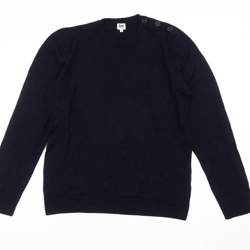 Kin by John Lewis Unisex Black Crew Neck Jumper L