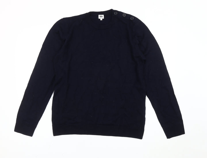 Kin by John Lewis Unisex Black Crew Neck Jumper L