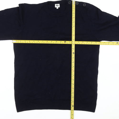 Kin by John Lewis Unisex Black Crew Neck Jumper L