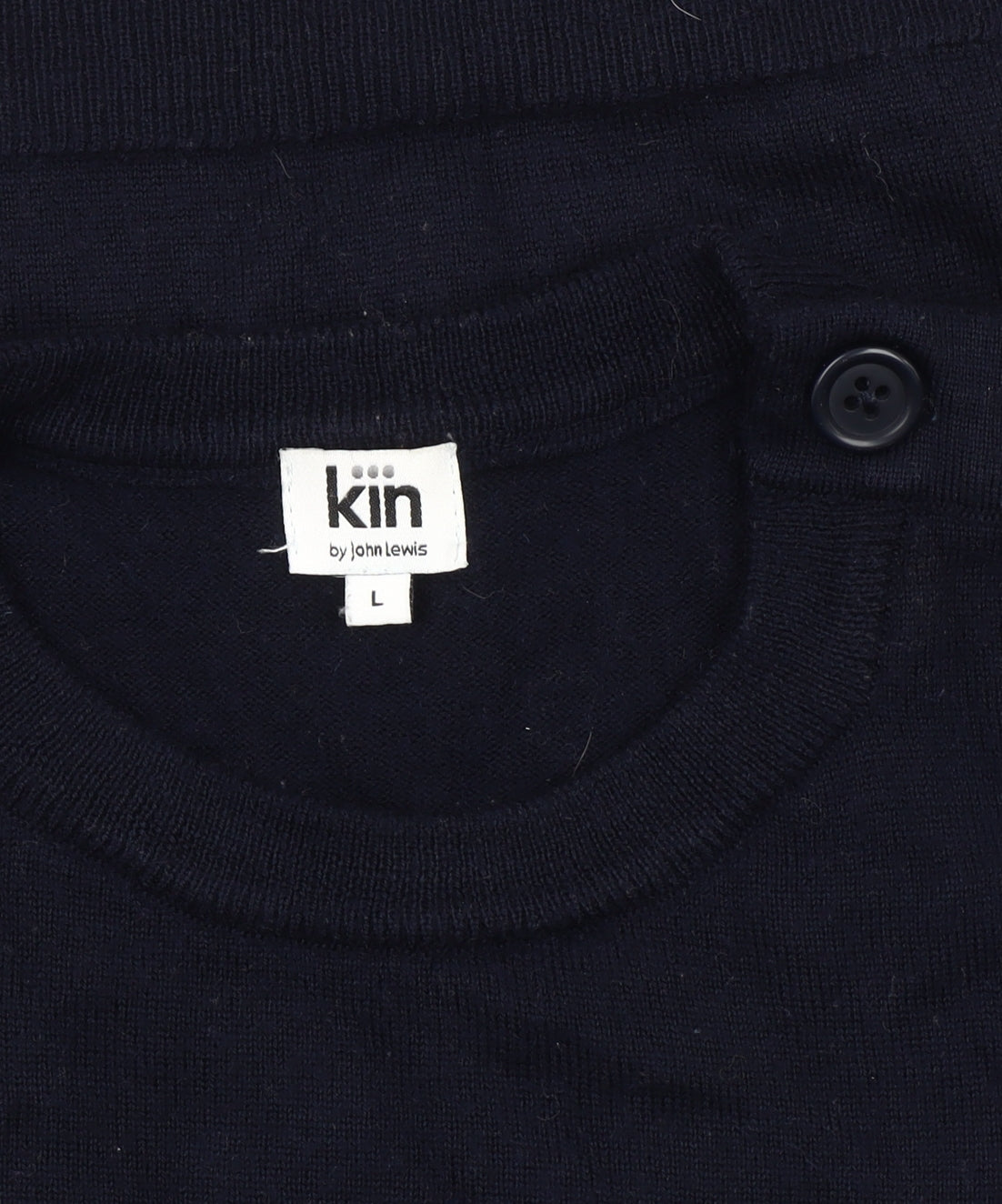 Kin by John Lewis Unisex Black Crew Neck Jumper L