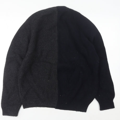 French Connection Men's Black Grey Pullover Jumper M