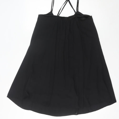Debenhams Women's Black Slip Dress - Size 12