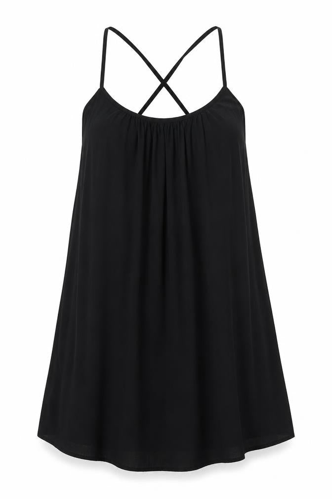 Debenhams Women's Black Slip Dress - Size 12
