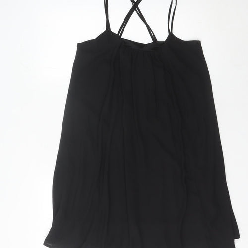 Debenhams Women's Black Slip Dress - Size 12